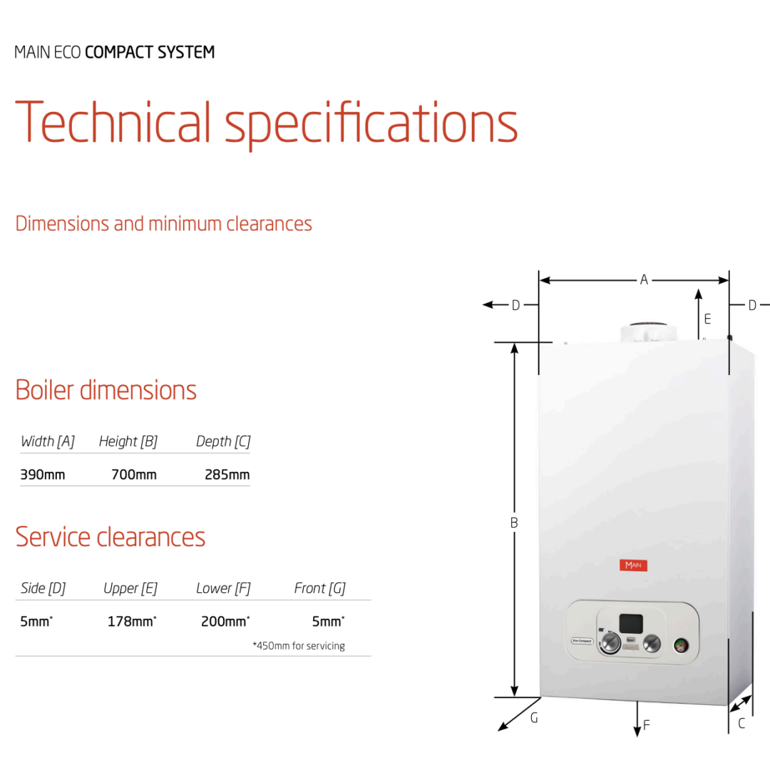 Main Eco Compact 18kW System Boiler - Boilers